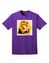 Lion Watercolor 4 Adult Dark T-Shirt-Mens T-Shirt-TooLoud-Purple-Small-Davson Sales