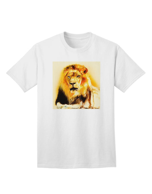 Lion Watercolor 4 Adult T-Shirt-Mens T-Shirt-TooLoud-White-Small-Davson Sales