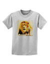 Lion Watercolor 4 Childrens T-Shirt-Childrens T-Shirt-TooLoud-AshGray-X-Small-Davson Sales