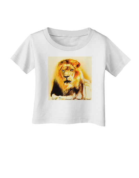 Lion Watercolor 4 Infant T-Shirt-Infant T-Shirt-TooLoud-White-06-Months-Davson Sales