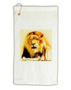 Lion Watercolor 4 Micro Terry Gromet Golf Towel 11&#x22;x19-Golf Towel-TooLoud-White-Davson Sales