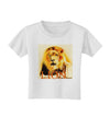 Lion Watercolor 4 Text Toddler T-Shirt-Toddler T-Shirt-TooLoud-White-2T-Davson Sales