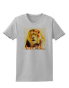 Lion Watercolor 4 Text Womens T-Shirt-Womens T-Shirt-TooLoud-AshGray-X-Small-Davson Sales