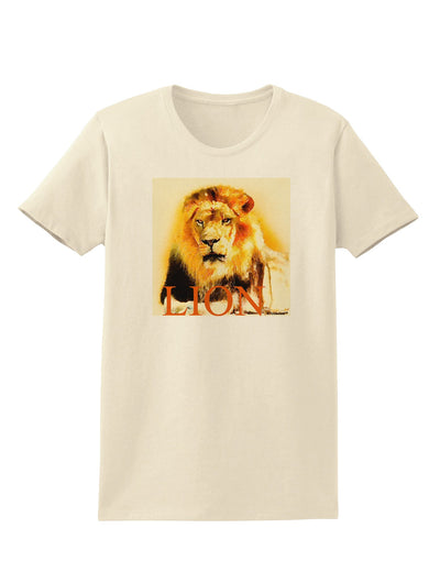 Lion Watercolor 4 Text Womens T-Shirt-Womens T-Shirt-TooLoud-Natural-X-Small-Davson Sales