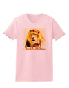 Lion Watercolor 4 Text Womens T-Shirt-Womens T-Shirt-TooLoud-PalePink-X-Small-Davson Sales