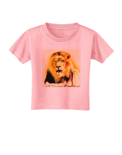 Lion Watercolor 4 Toddler T-Shirt-Toddler T-Shirt-TooLoud-Candy-Pink-2T-Davson Sales