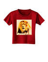 Lion Watercolor 4 Toddler T-Shirt Dark-Toddler T-Shirt-TooLoud-Red-2T-Davson Sales