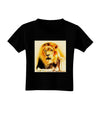 Lion Watercolor 4 Toddler T-Shirt Dark-Toddler T-Shirt-TooLoud-Black-2T-Davson Sales