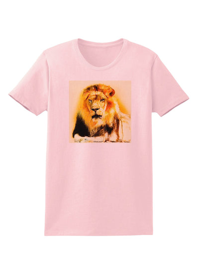 Lion Watercolor 4 Womens T-Shirt-Womens T-Shirt-TooLoud-PalePink-X-Small-Davson Sales