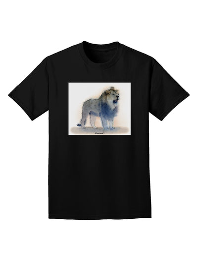 Lion Watercolor B Adult Dark T-Shirt-Mens T-Shirt-TooLoud-Black-Small-Davson Sales