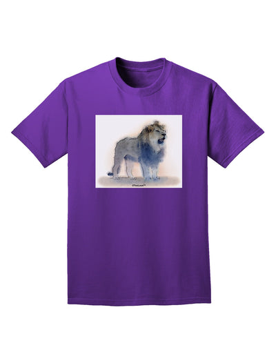 Lion Watercolor B Adult Dark T-Shirt-Mens T-Shirt-TooLoud-Purple-Small-Davson Sales