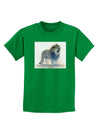 Lion Watercolor B Childrens Dark T-Shirt-Childrens T-Shirt-TooLoud-Kelly-Green-X-Small-Davson Sales