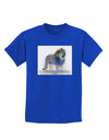 Lion Watercolor B Childrens Dark T-Shirt-Childrens T-Shirt-TooLoud-Royal-Blue-X-Small-Davson Sales