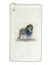 Lion Watercolor B Micro Terry Gromet Golf Towel 11&#x22;x19-Golf Towel-TooLoud-White-Davson Sales