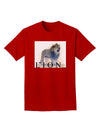 Lion Watercolor B Text Adult Dark T-Shirt-Mens T-Shirt-TooLoud-Red-Small-Davson Sales