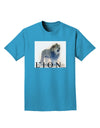 Lion Watercolor B Text Adult Dark T-Shirt-Mens T-Shirt-TooLoud-Turquoise-Small-Davson Sales