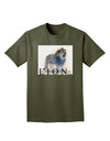 Lion Watercolor B Text Adult Dark T-Shirt-Mens T-Shirt-TooLoud-Military-Green-Small-Davson Sales