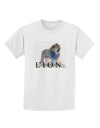 Lion Watercolor B Text Childrens T-Shirt-Childrens T-Shirt-TooLoud-White-X-Small-Davson Sales