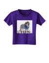 Lion Watercolor B Text Toddler T-Shirt Dark-Toddler T-Shirt-TooLoud-Purple-2T-Davson Sales