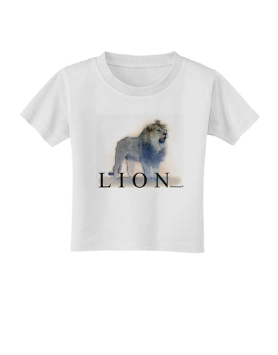 Lion Watercolor B Text Toddler T-Shirt-Toddler T-Shirt-TooLoud-White-2T-Davson Sales