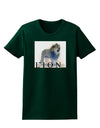 Lion Watercolor B Text Womens Dark T-Shirt-TooLoud-Forest-Green-Small-Davson Sales