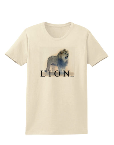 Lion Watercolor B Text Womens T-Shirt-Womens T-Shirt-TooLoud-Natural-X-Small-Davson Sales