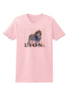 Lion Watercolor B Text Womens T-Shirt-Womens T-Shirt-TooLoud-PalePink-X-Small-Davson Sales