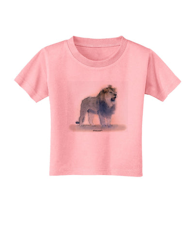 Lion Watercolor B Toddler T-Shirt-Toddler T-Shirt-TooLoud-Candy-Pink-2T-Davson Sales