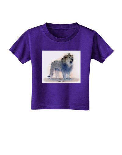 Lion Watercolor B Toddler T-Shirt Dark-Toddler T-Shirt-TooLoud-Purple-2T-Davson Sales