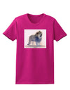 Lion Watercolor B Womens Dark T-Shirt-TooLoud-Hot-Pink-Small-Davson Sales