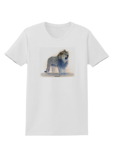 Lion Watercolor B Womens T-Shirt-Womens T-Shirt-TooLoud-White-X-Small-Davson Sales