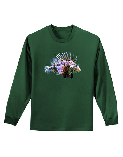 Lionfish Adult Long Sleeve Dark T-Shirt-TooLoud-Dark-Green-Small-Davson Sales