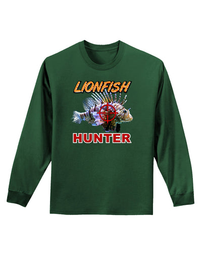 Lionfish Hunter Adult Long Sleeve Dark T-Shirt-TooLoud-Dark-Green-Small-Davson Sales