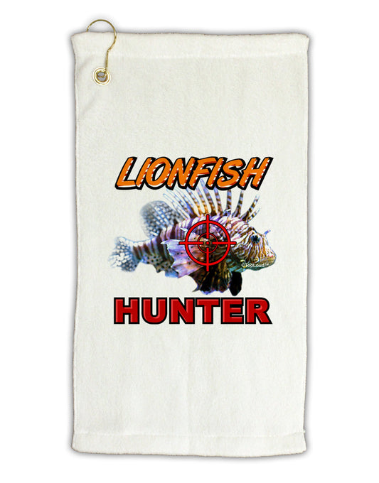 Lionfish Hunter Micro Terry Gromet Golf Towel 11"x19-Golf Towel-TooLoud-White-Davson Sales