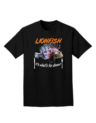 Lionfish - It's What's For Dinner Adult Dark T-Shirt-Mens T-Shirt-TooLoud-Black-Small-Davson Sales