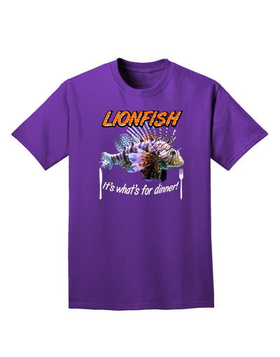 Lionfish - It's What's For Dinner Adult Dark T-Shirt-Mens T-Shirt-TooLoud-Purple-Small-Davson Sales