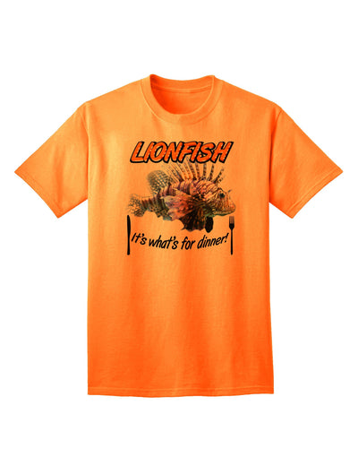 Lionfish - The Ultimate Choice for Dinner: Premium Adult T-Shirt Collection-Mens T-shirts-TooLoud-Neon-Orange-Small-Davson Sales