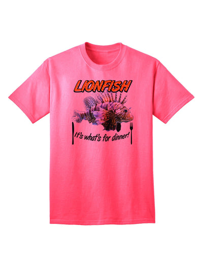 Lionfish - The Ultimate Choice for Dinner: Premium Adult T-Shirt Collection-Mens T-shirts-TooLoud-Neon-Pink-Small-Davson Sales