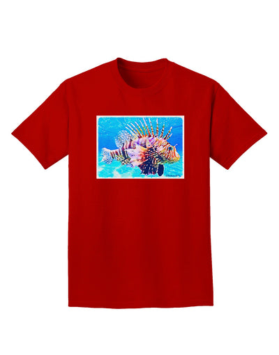 Lionfish in Watercolor Adult Dark T-Shirt-Mens T-Shirt-TooLoud-Red-Small-Davson Sales