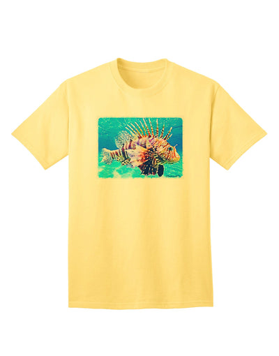 Lionfish in Watercolor Adult T-Shirt-Mens T-Shirt-TooLoud-Yellow-Small-Davson Sales