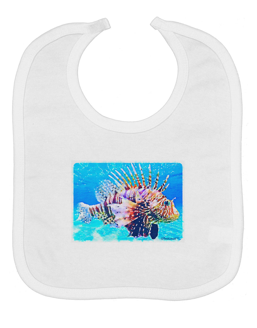 Lionfish in Watercolor Baby Bib by