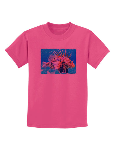 Lionfish in Watercolor Childrens T-Shirt-Childrens T-Shirt-TooLoud-Sangria-X-Small-Davson Sales