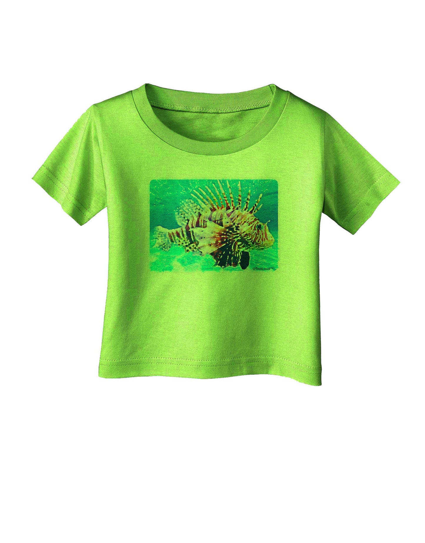Lionfish in Watercolor Infant T-Shirt-Infant T-Shirt-TooLoud-Lime-Green-06-Months-Davson Sales