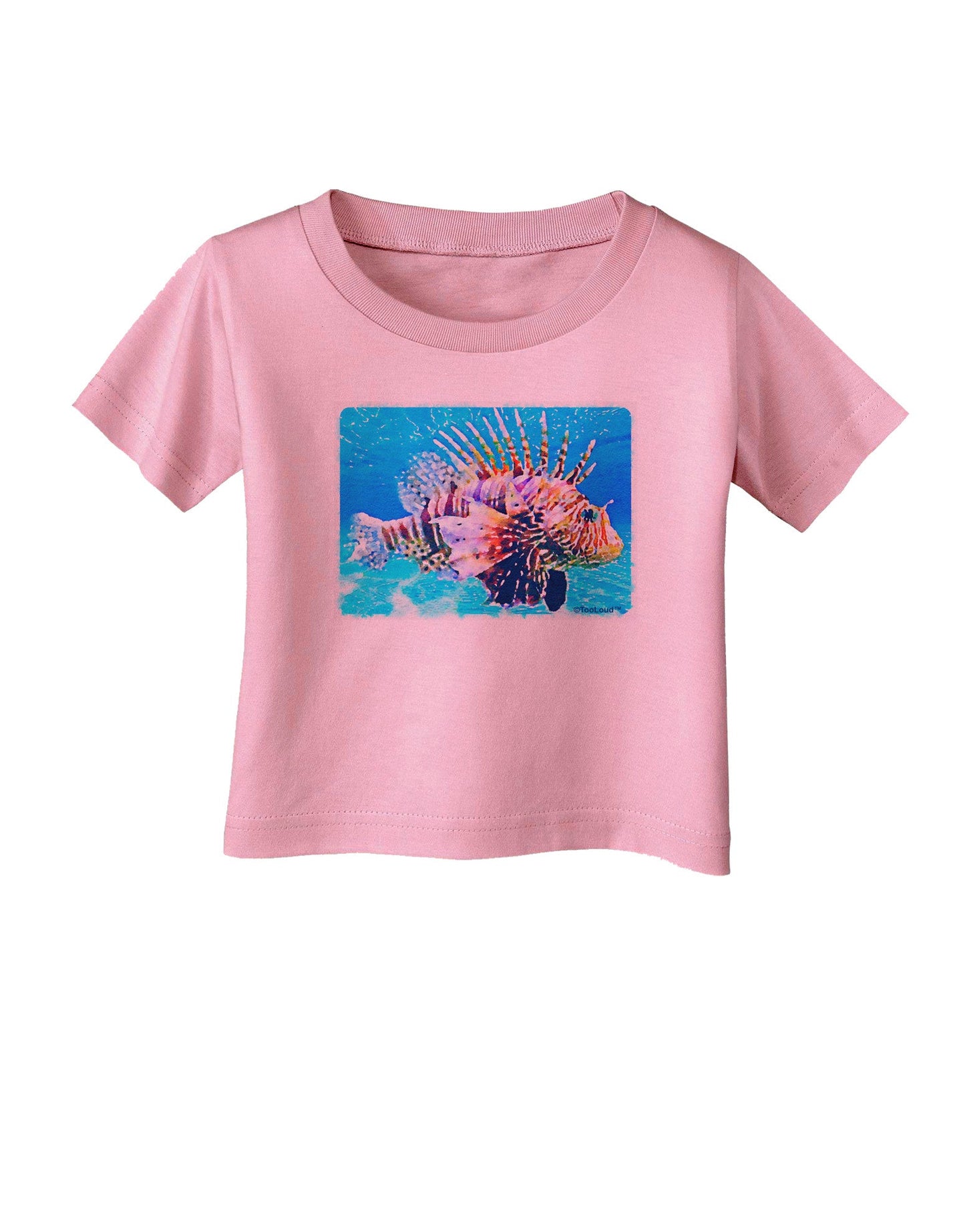 Lionfish in Watercolor Infant T-Shirt-Infant T-Shirt-TooLoud-Candy-Pink-06-Months-Davson Sales