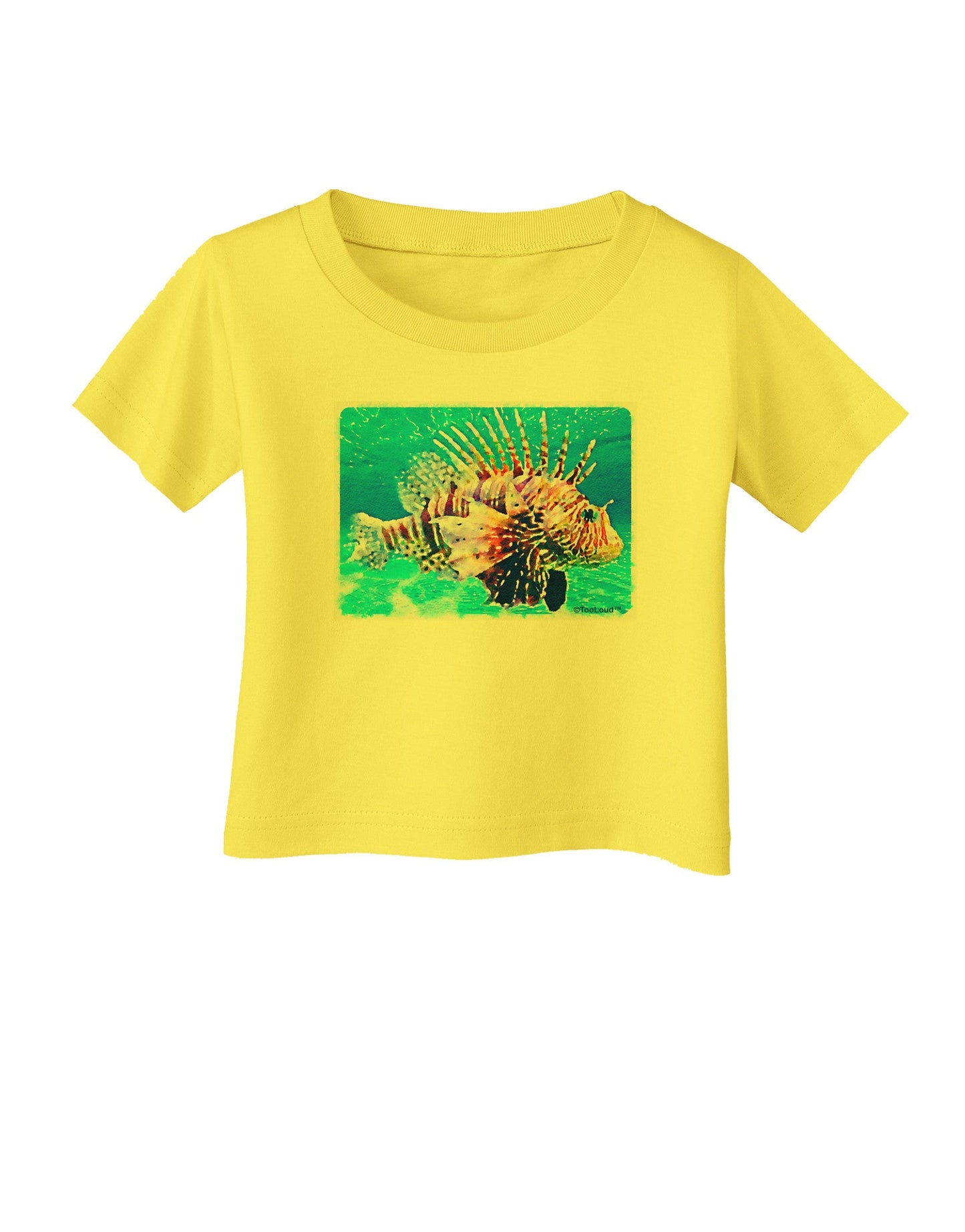 Lionfish in Watercolor Infant T-Shirt-Infant T-Shirt-TooLoud-Yellow-06-Months-Davson Sales
