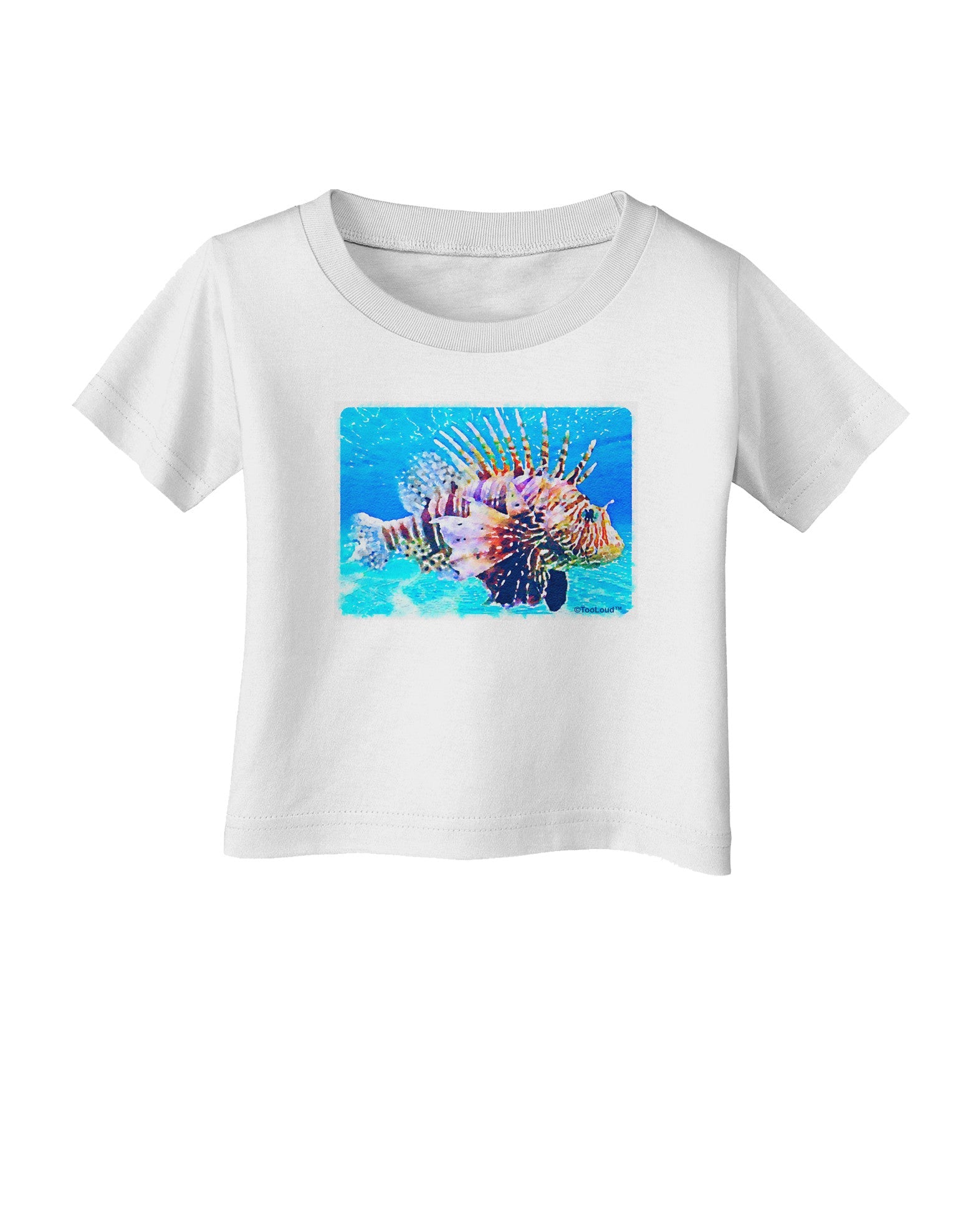 Lionfish in Watercolor Infant T-Shirt-Infant T-Shirt-TooLoud-White-06-Months-Davson Sales