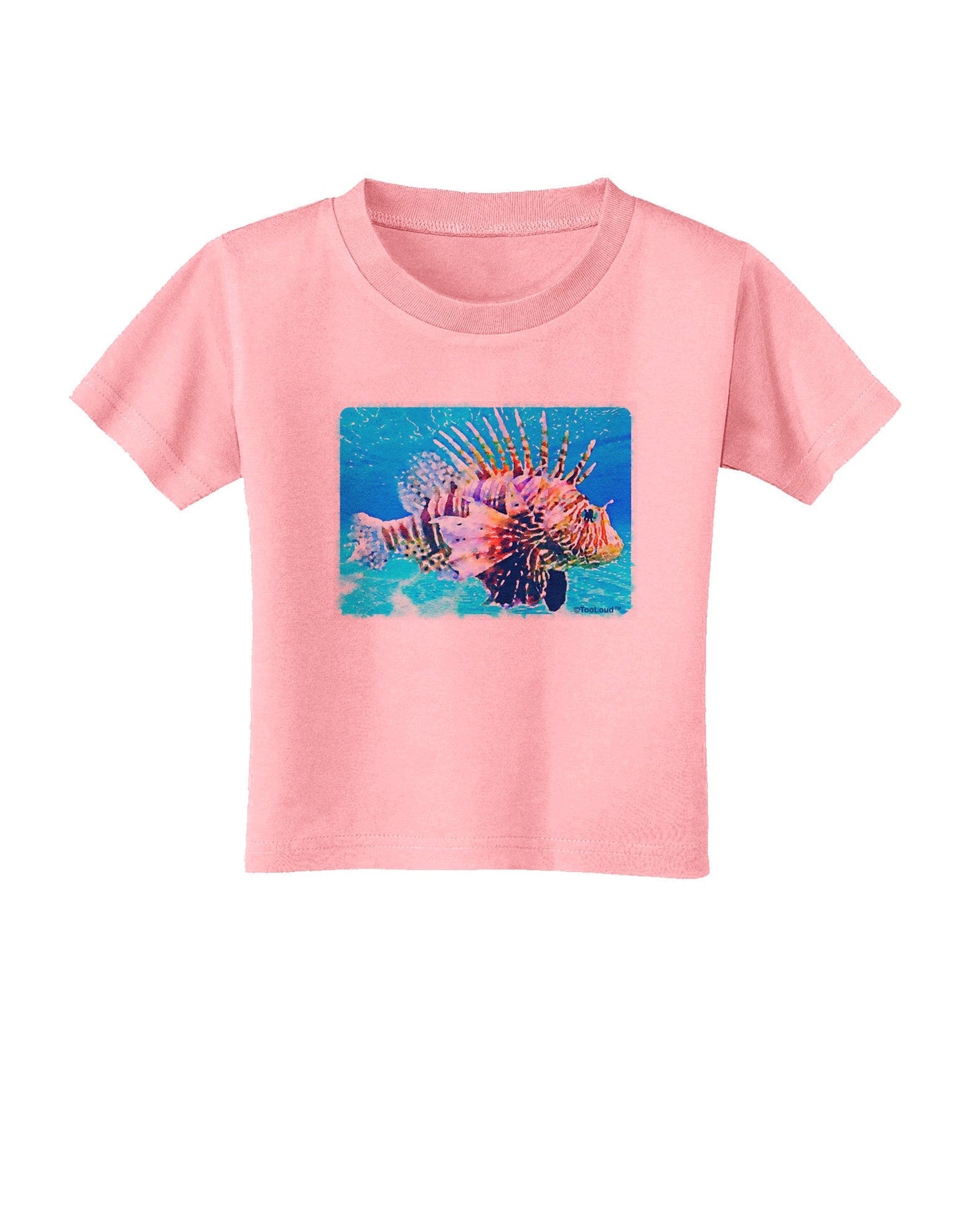 Lionfish in Watercolor Toddler T-Shirt-Toddler T-Shirt-TooLoud-Candy-Pink-2T-Davson Sales