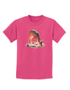 Little Buck Cutout Childrens Dark T-Shirt-Childrens T-Shirt-TooLoud-Sangria-X-Small-Davson Sales