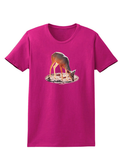 Little Buck Cutout Womens Dark T-Shirt-TooLoud-Hot-Pink-Small-Davson Sales