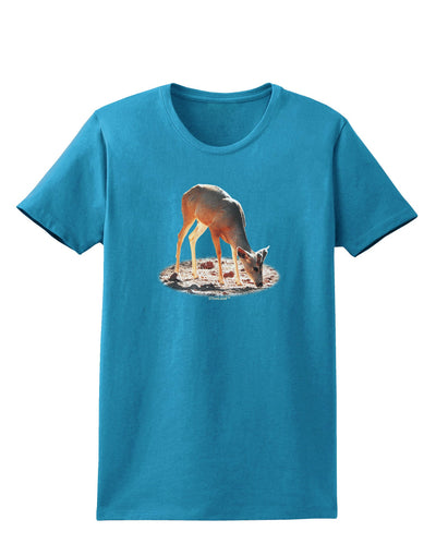 Little Buck Cutout Womens Dark T-Shirt-TooLoud-Turquoise-X-Small-Davson Sales